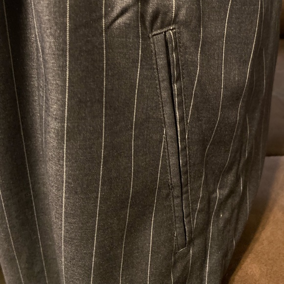 Mustard Seed Long Vest Women’s Small Grey and White Stripes - Picture 6 of 14